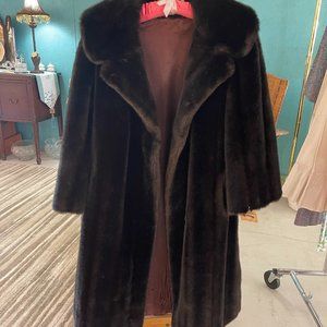 High-End Faux Fur Full Length Coat